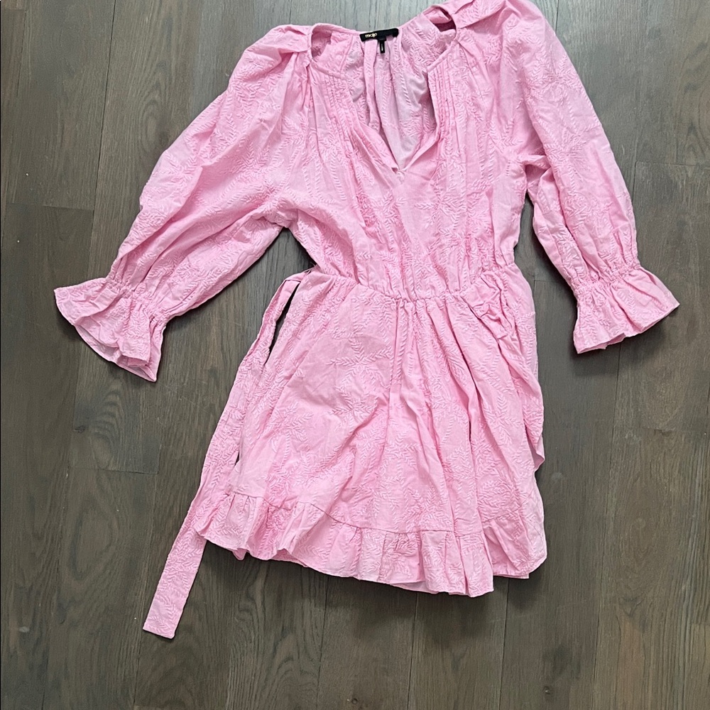 Maje Pink Embroidered Blouse